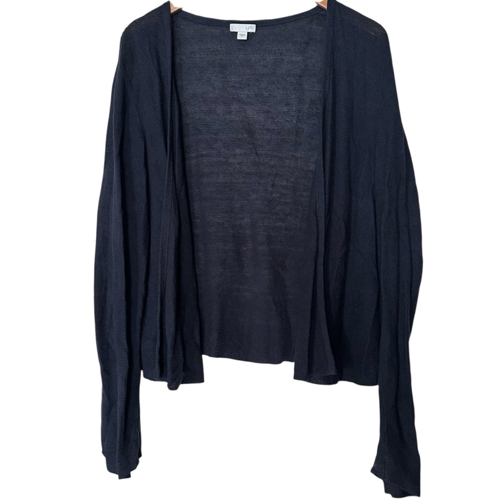J. Jill Linen Modal Cotton Blend Lightweight Knit Cardigan Size Large Coastal